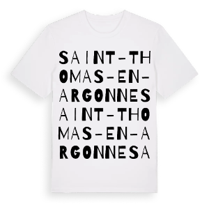 Saint-Thomas-en-Argonne ordlek t-shirt – ekologisk bomull t-shirt från Pinshirt