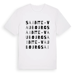 Sainte-Vaubourg ordlek t-shirt – ekologisk bomull t-shirt från Pinshirt