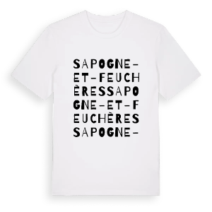 Sapogne-et-Feuchères ordlek t-shirt – ekologisk bomull t-shirt från Pinshirt