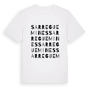 Sarreguemines ordlek t-shirt – ekologisk bomull t-shirt från Pinshirt