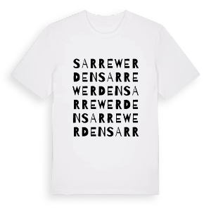 Sarrewerden ordlek t-shirt – ekologisk bomull t-shirt från Pinshirt
