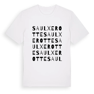 Saulxerotte ordlek t-shirt – ekologisk bomull t-shirt från Pinshirt