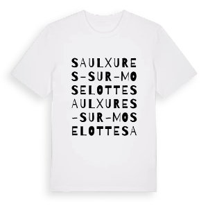 Saulxures-sur-Moselotte ordlek t-shirt – ekologisk bomull t-shirt från Pinshirt