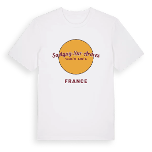 Savigny-sur-Ardres cirkel t-shirt – ekologisk bomull t-shirt från Pinshirt
