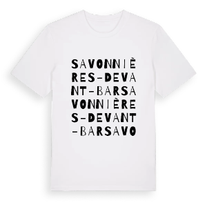 Savonnières-devant-Bar ordlek t-shirt – ekologisk bomull t-shirt från Pinshirt