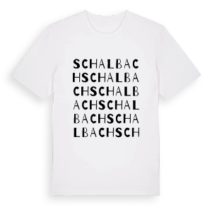 Schalbach ordlek t-shirt – ekologisk bomull t-shirt från Pinshirt