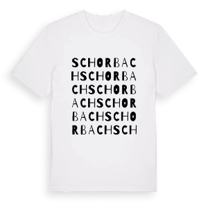 Schorbach ordlek t-shirt – ekologisk bomull t-shirt från Pinshirt