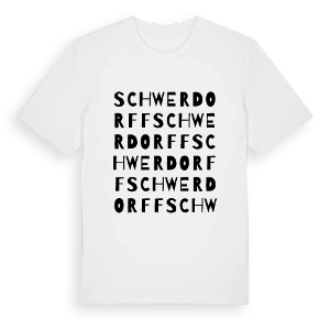 Schwerdorff ordlek t-shirt – ekologisk bomull t-shirt från Pinshirt