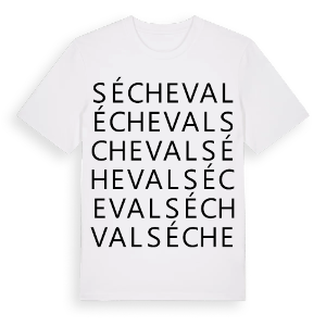 Sécheval ordlek t-shirt – ekologisk bomull t-shirt från Pinshirt