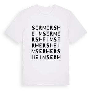 Sermersheim ordlek t-shirt – ekologisk bomull t-shirt från Pinshirt