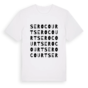 Serocourt ordlek t-shirt – ekologisk bomull t-shirt från Pinshirt
