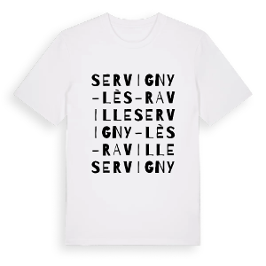 Servigny-lès-Raville ordlek t-shirt – ekologisk bomull t-shirt från Pinshirt
