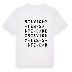 Servigny-lès-Sainte-Barbe ordlek t-shirt – ekologisk bomull t-shirt från Pinshirt