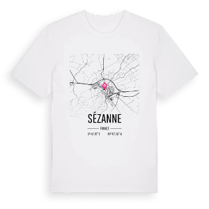 Sézanne karta t-shirt – ekologisk bomull t-shirt från Pinshirt