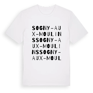 Sogny-aux-Moulins ordlek t-shirt – ekologisk bomull t-shirt från Pinshirt