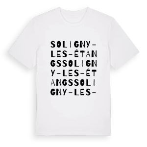 Soligny-les-Étangs ordlek t-shirt – ekologisk bomull t-shirt från Pinshirt