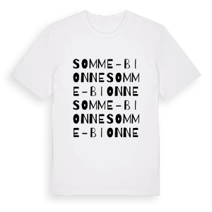 Somme-Bionne ordlek t-shirt – ekologisk bomull t-shirt från Pinshirt
