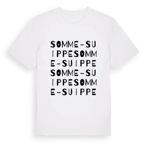 Somme-Suippe ordlek t-shirt – ekologisk bomull t-shirt från Pinshirt