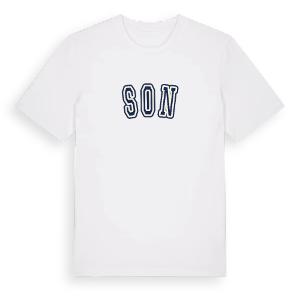 Son college t-shirt – ekologisk bomull t-shirt från Pinshirt