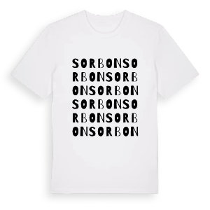 Sorbon ordlek t-shirt – ekologisk bomull t-shirt från Pinshirt