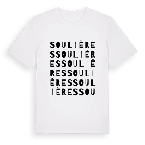 Soulières ordlek t-shirt – ekologisk bomull t-shirt från Pinshirt