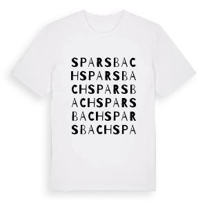Sparsbach ordlek t-shirt – ekologisk bomull t-shirt från Pinshirt