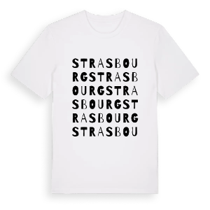 Strasbourg ordlek t-shirt – ekologisk bomull t-shirt från Pinshirt