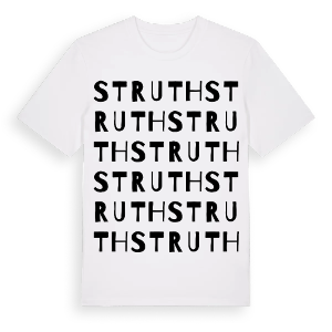 Struth ordlek t-shirt – ekologisk bomull t-shirt från Pinshirt