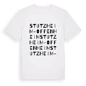 Stutzheim-Offenheim ordlek t-shirt – ekologisk bomull t-shirt från Pinshirt
