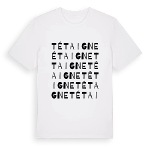 Tétaigne ordlek t-shirt – ekologisk bomull t-shirt från Pinshirt