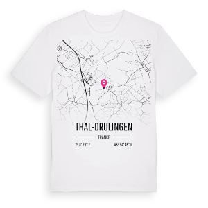 Thal-Drulingen karta t-shirt – ekologisk bomull t-shirt från Pinshirt