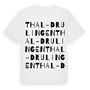 Thal-Drulingen ordlek t-shirt – ekologisk bomull t-shirt från Pinshirt
