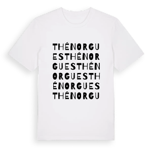 Thénorgues ordlek t-shirt – ekologisk bomull t-shirt från Pinshirt