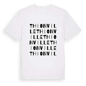 Thionville ordlek t-shirt – ekologisk bomull t-shirt från Pinshirt