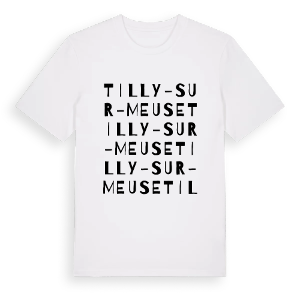 Tilly-sur-Meuse ordlek t-shirt – ekologisk bomull t-shirt från Pinshirt
