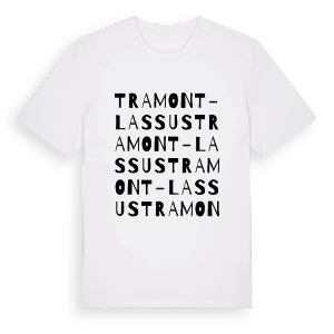 Tramont-Lassus ordlek t-shirt – ekologisk bomull t-shirt från Pinshirt