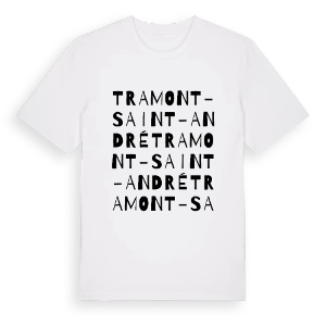 Tramont-Saint-André ordlek t-shirt – ekologisk bomull t-shirt från Pinshirt