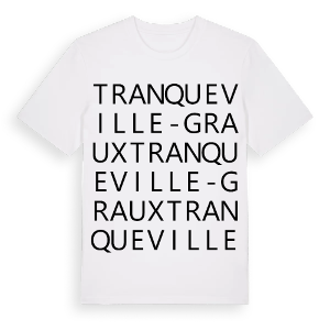 Tranqueville-Graux ordlek t-shirt – ekologisk bomull t-shirt från Pinshirt