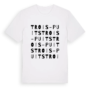 Trois-Puits ordlek t-shirt – ekologisk bomull t-shirt från Pinshirt