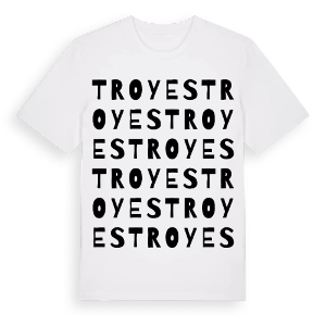 Troyes ordlek t-shirt – ekologisk bomull t-shirt från Pinshirt