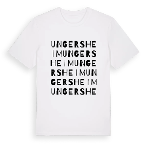 Ungersheim ordlek t-shirt – ekologisk bomull t-shirt från Pinshirt