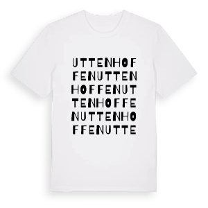 Uttenhoffen ordlek t-shirt – ekologisk bomull t-shirt från Pinshirt