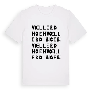 Vœllerdingen ordlek t-shirt – ekologisk bomull t-shirt från Pinshirt