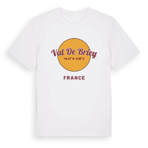 Val de Briey cirkel t-shirt – ekologisk bomull t-shirt från Pinshirt