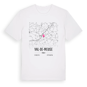 Val-de-Meuse karta t-shirt – ekologisk bomull t-shirt från Pinshirt