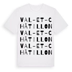 Val-et-Châtillon ordlek t-shirt – ekologisk bomull t-shirt från Pinshirt