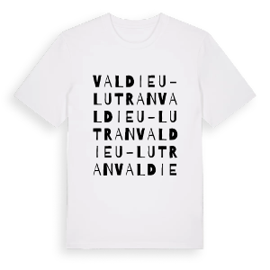 Valdieu-Lutran ordlek t-shirt – ekologisk bomull t-shirt från Pinshirt