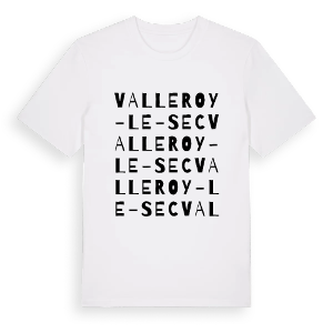 Valleroy-le-Sec ordlek t-shirt – ekologisk bomull t-shirt från Pinshirt