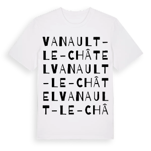Vanault-le-Châtel ordlek t-shirt – ekologisk bomull t-shirt från Pinshirt