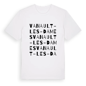 Vanault-les-Dames ordlek t-shirt – ekologisk bomull t-shirt från Pinshirt
